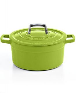 Clearance Martha Stewart Collection Collectors Enameled Cast Iron 3 Qt. Round Green Apple Casserole   Cookware   Kitchen