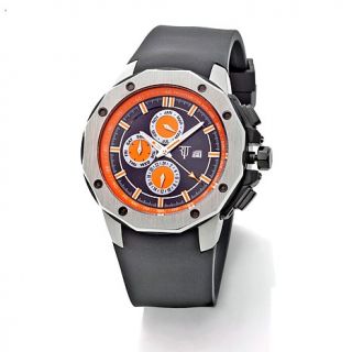 Timepieces by Randy Jackson Men's Dodecagon Rubber Strap Watch   Stainless