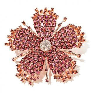 Joan Boyce "Floral Fantasy" Pavé Crystal Pin/Pendant