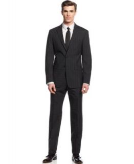 Marc New York by Andrew Marc Suit Black Solid Trim Fit   Suits & Suit Separates   Men