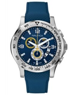 Nautica Watch, Mens Chronograph Navy Polyurethane Strap 46mm N19597G   Watches   Jewelry & Watches