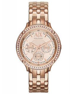 AX Armani Exchange Watch, Womens Rose Gold Ion Plated Bracelet 40mm AX5406   First at   Watches   Jewelry & Watches