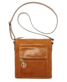Giani Bernini Handbag, Glazed Leather Crossbody Bag   Handbags & Accessories