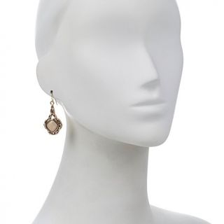 Studio Barse Diamond Shaped Jasper Bronze Drop Earrings