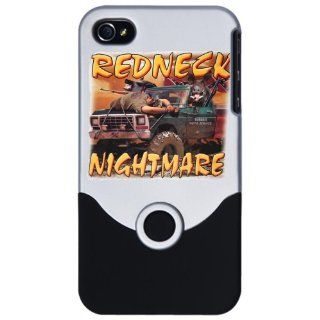 iPhone 4 or 4S Slider Case Silver Redneck Nightmare Rebel Confederate Flag 