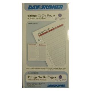013 232 Day Runner Things To Do Pages. Page Size 3 3/4" x 6 3/4".  Appointment Book And Planner Refills 