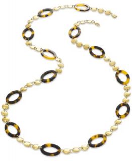Lauren Ralph Lauren Gold Tone Tortoise Link Long Necklace   Fashion Jewelry   Jewelry & Watches