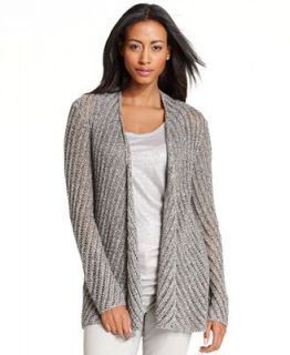 Eileen Fisher Sweater, Long Sleeve Open Front Cardigan   Sweaters   Women