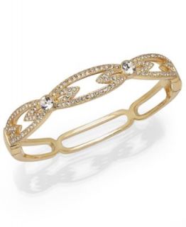 Charter Club Gold Tone Crystal Stretch Bracelet   Fashion Jewelry   Jewelry & Watches