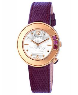 Ferragamo Watch, Womens Swiss Gancino Sparkling Pink Calfskin Leather Strap 34mm F64SBQ5201 S109   Watches   Jewelry & Watches
