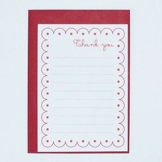 thank you letter set by my giddy aunt