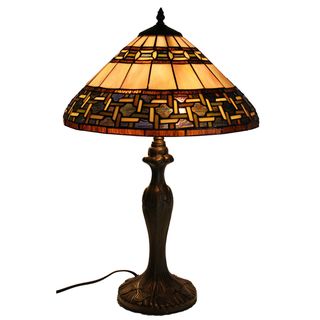 Geo Handcrafted Stained Glass Tiffany Style Table Lamp Amora Lighting Tiffany Style