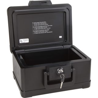 Honeywell Half-Hour Fire Keylock Chest — 0.15 Cu. Ft., 12.2in.W x 9.8in.D x 7.1in.H, Model# 1101  Safes