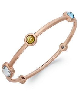 Bronzarte 18k Rose Gold over Bronze Multi Stone Bangle Bracelet (5 ct. t.w.)   Bracelets   Jewelry & Watches