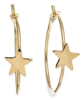 Childrens 14k Gold Earrings, Star Hoop Earrings   Earrings   Jewelry & Watches