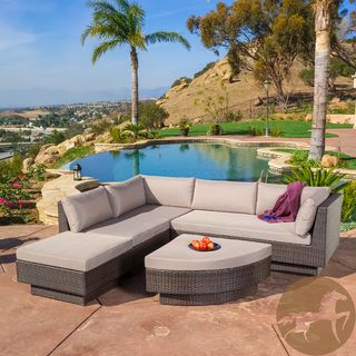 Christopher Knight Home Branson Outdoor 4 piece Multibrown Wicker Sofa Set Christopher Knight Home Sofas, Chairs & Sectionals