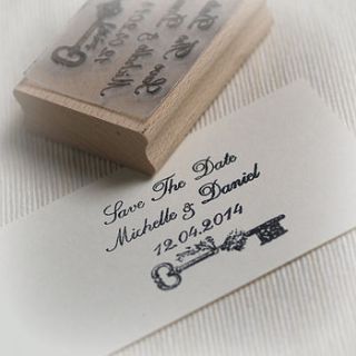 key to my heart save the date stamp by beautiful day