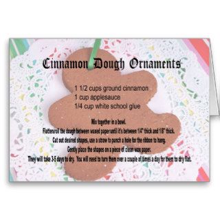 Cinnamon Dough Ornament Recipe Greeting Card