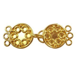 Gold Filled 3 Holes Multi Strand Clasp CG 232 18MM