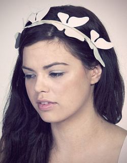 bridal leather butterfly garland headband by betty brice