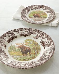 Spode Woodlands Moose Dinnerware