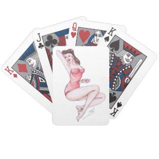 40's WWII bomber art pinup playing cards