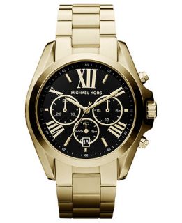 Michael Kors Womens Chronograph Bradshaw Gold Tone Stainless Steel Bracelet Watch 43mm MK5739   First @   Watches   Jewelry & Watches