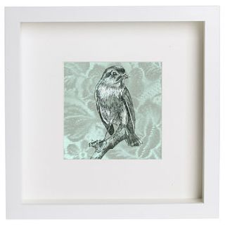 blue robin ink drawing by laura new artist & illustrator