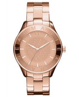 AX Armani Exchange Watch, Womens Rose Gold Ion Plated Stainless Steel Bracelet 40mm AX5160   Watches   Jewelry & Watches