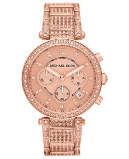 Michael Kors Womens Chronograph Parker Rose Gold Tone Stainless Steel Bracelet Watch 39mm MK5663   Watches   Jewelry & Watches