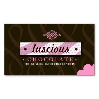 311 LUSCIOUS PINK & CHOCOLATE BUSINESS CARD TEMPLATES