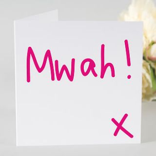 'mwah' card by megan claire