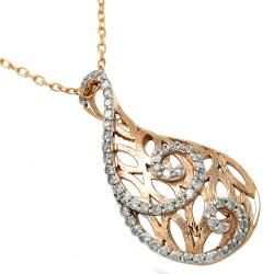 Beverly Hills Charm 14k Rose Gold 1/2ct TDW Diamond Necklace (H I, I2) Beverly Hills Charm Diamond Necklaces