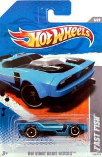 2011 Hot Wheels FAST FISH HW Video Game Heroes 6 of 22 #228 blue Toys & Games