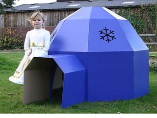 cardboard playhouse igloo by green rabbit