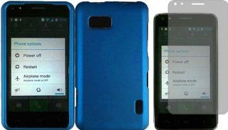For LG Mach LS860 Hard Cover Case Cool Blue+LCD Screen Protector Cell Phones & Accessories
