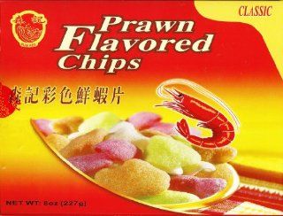 Prawn Flavored Chips (Colored), 8 oz. (227g), 1 Box 