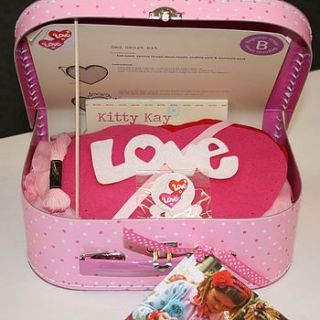 'make and sew' sewing gift box with love heart kit by kitty kay   'make & sew'