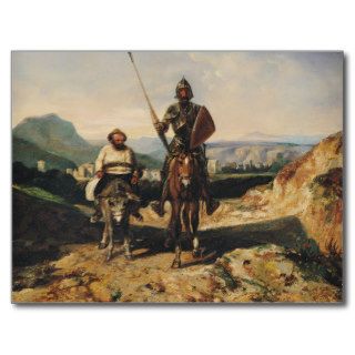 Don Quixote and Sancho Post Card
