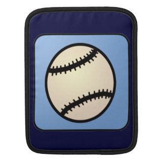 Cartoon Clip Art Sports, Baseball, Blue Background Sleeve For iPads