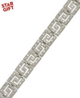 18k Gold over Sterling Silver Plated Bracelet, Diamond Accent Link Bracelet   Bracelets   Jewelry & Watches