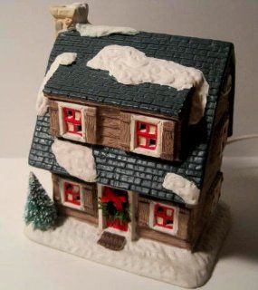 Christmas Valley Collectible, Illuminated Bungalow, 6 Inches   Holiday Collectible Buildings