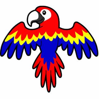 Cartoon Parrot (scarlet macaw) Cut Out