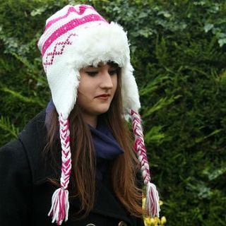 ladies knitted peruvian style hat by raffique