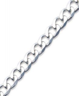 Mens Sterling Silver Bracelet, Curb Chain Link Bracelet   Bracelets   Jewelry & Watches