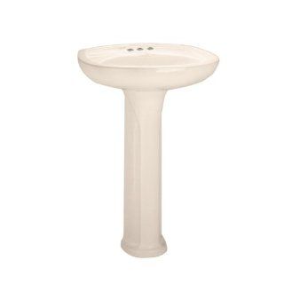 American Standard 0115.411.222 Colony 21 Inch Pedestal Top and Leg with 4 Inch Centerset Holes, Linen   Pedestal Sinks  