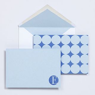initialed personalised correspondence card by piccolo