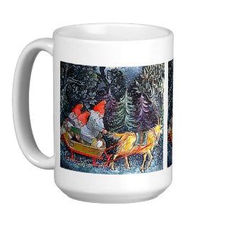 Tonttu Riding In Sleigh   Mug