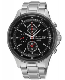 Seiko Watch, Mens Chronograph Stainless Steel Bracelet 42mm SNDE27   Watches   Jewelry & Watches