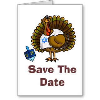Save The Date 79811 Thanksgivukkah Greeting Card
